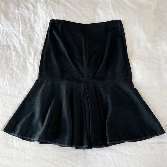 MOSCHINO Textured Flounce A Line Fit & Flare Pleated Skirt Size US 8 - Picture 2 of 9